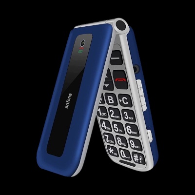 Telefon na tipke Artfone F20 preklop plavi